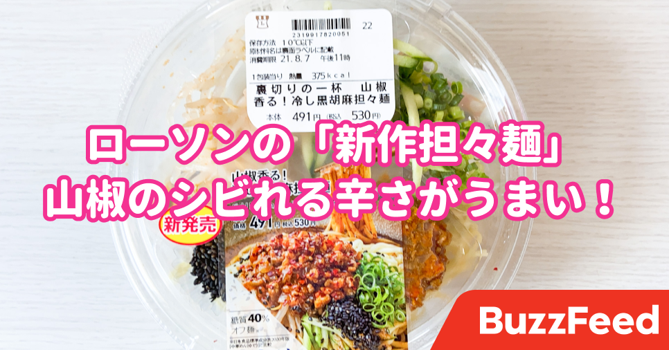 ヒィィ 口がシビれるけど止まらん ローソンの新作 冷し担々麺 辛み強めで旨すぎた