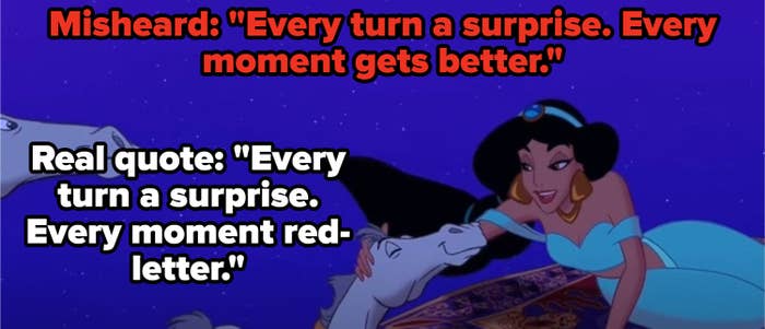 Jasmine on a magic carpet, petting a horse