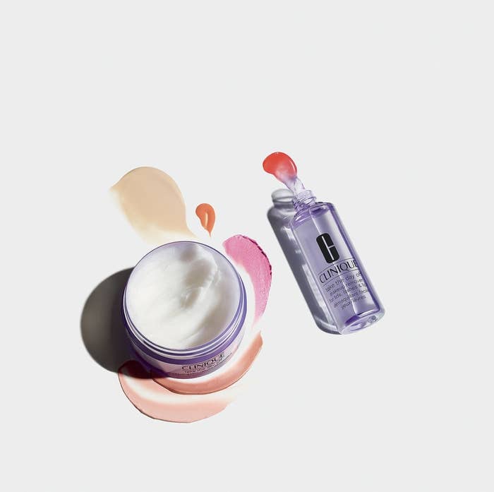 A jar of cleansing balm and a bottle of makeup remover