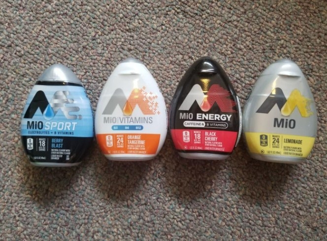reviewer photo of the four pack of water enhancers