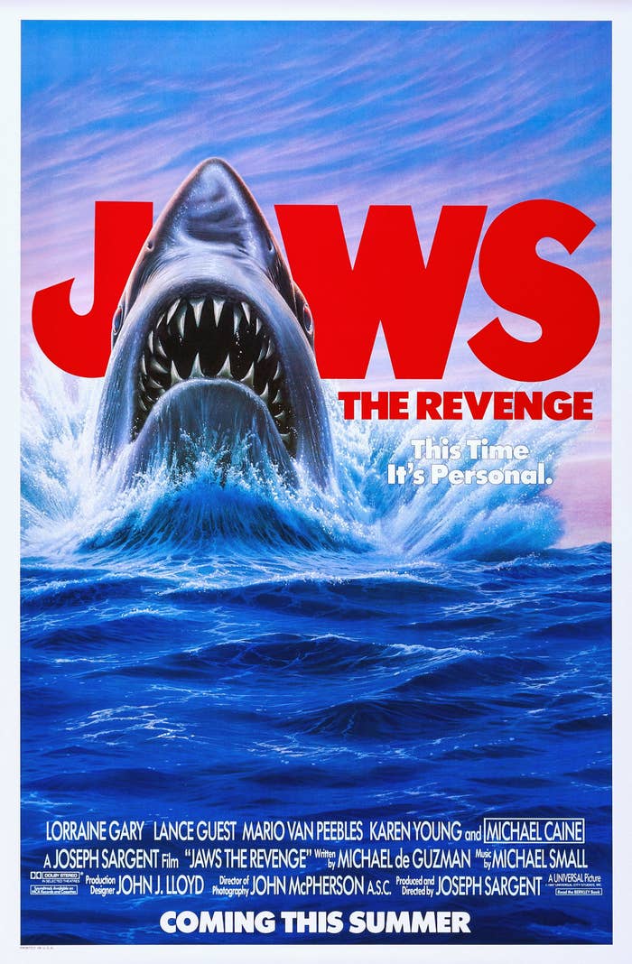 poster for movie with picture of shark and tagline &quot;this time it&#x27;s personal&quot;
