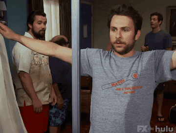 charlie day exclaiming, oh shit