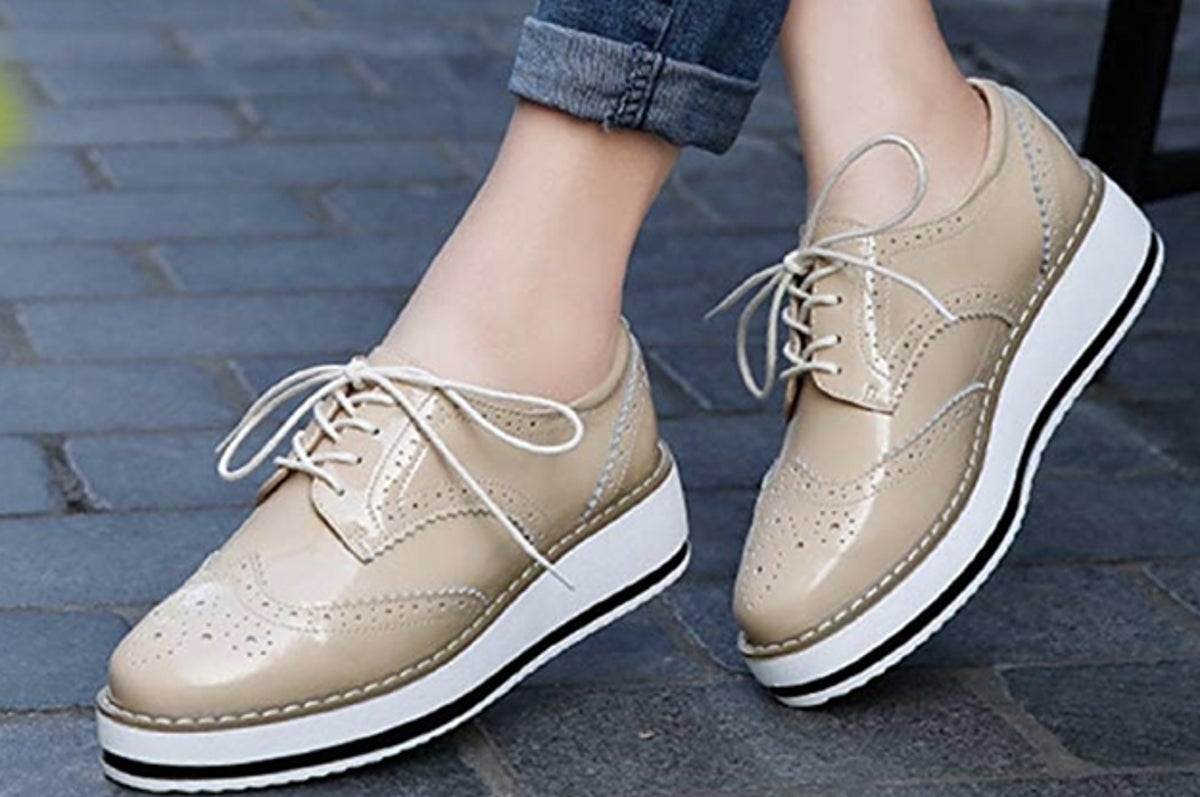 Women's Shoes Fashion Casual Low Heel Ballet Loafers Slip On Oxford New Size5-11