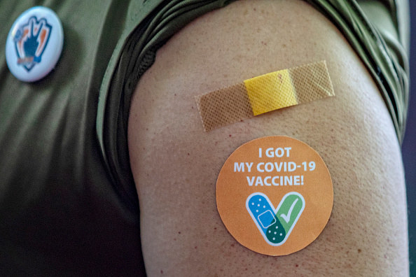 An &quot;I got my covid-19 vaccine&quot; sticker