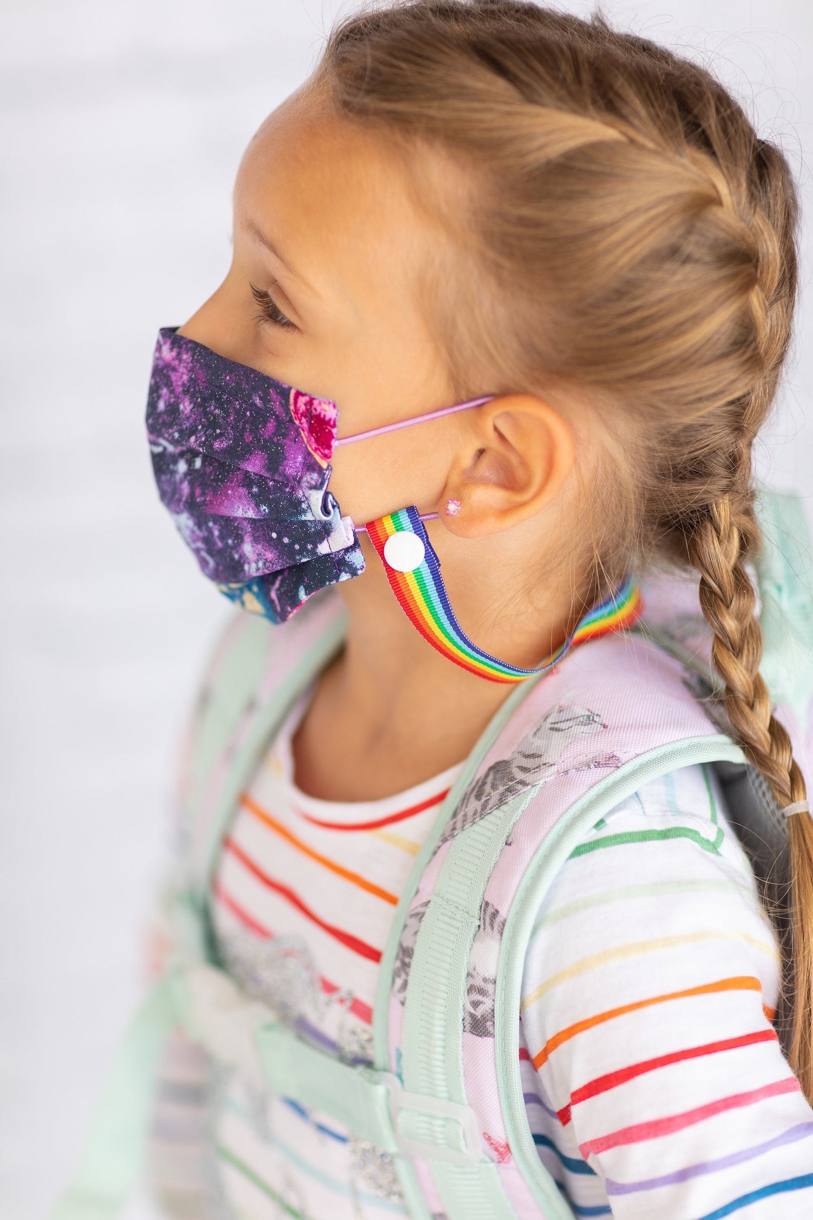 2 or 5 PACK Chainchilla K2 Kids Lanyard for Mask Adjustable Breakaway Lanyard for Kid’s Facemask 