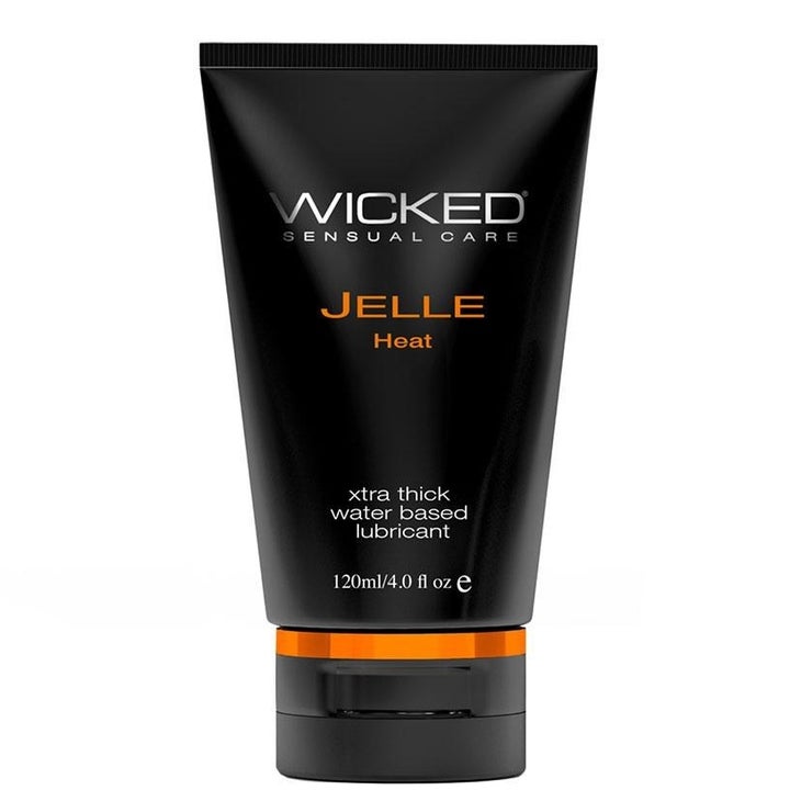 Black and orange tube of Jelle Heat by Wicked Sensual Care