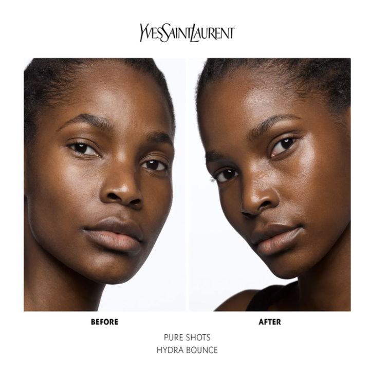 model before and after using essence