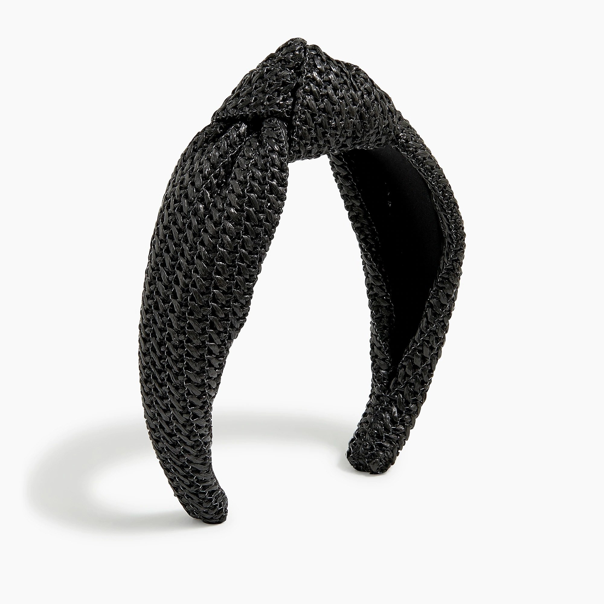 The textured black headband with a knot in the middle