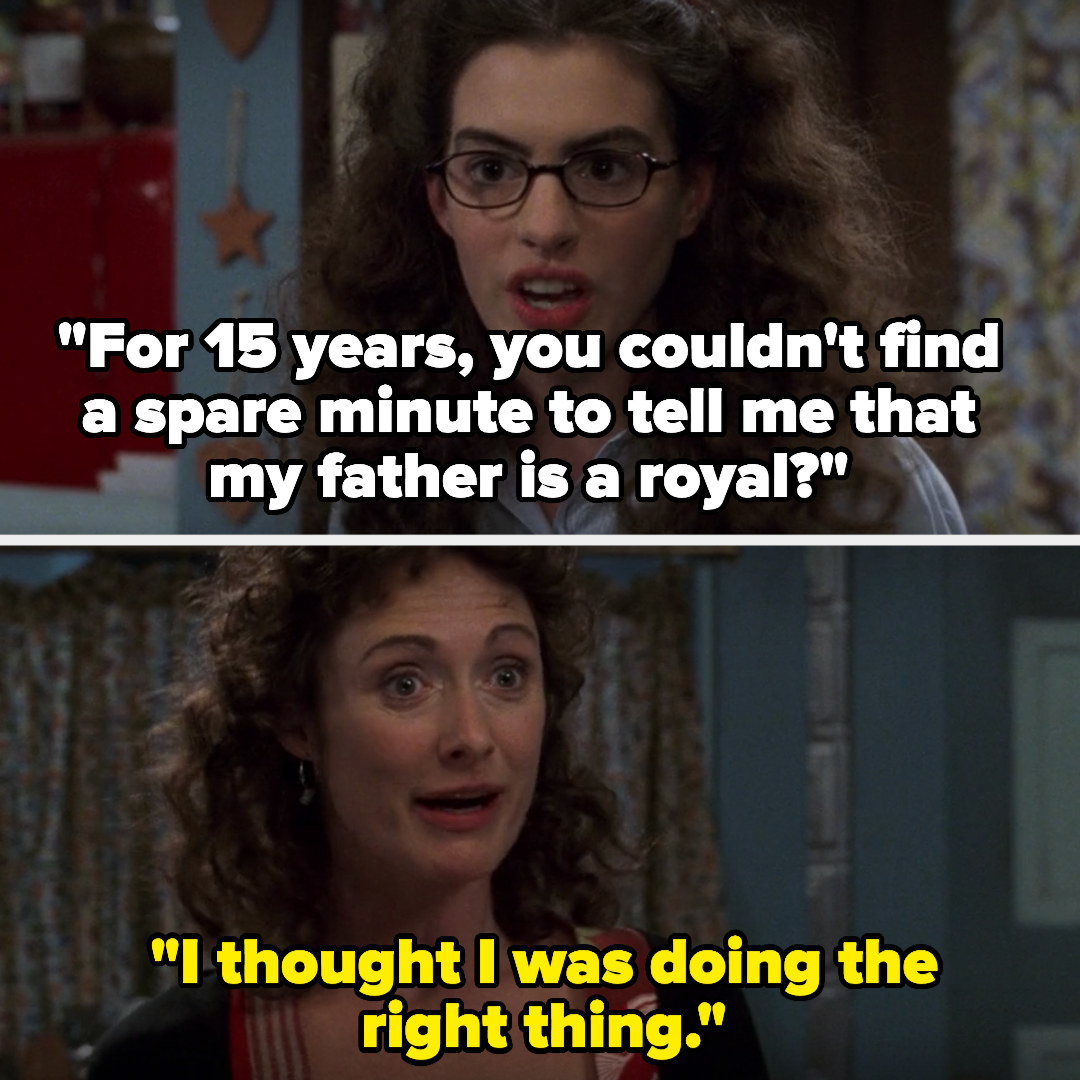 Mia: &quot;For 15 years, you couldn&#x27;t find a spare minute to tell me that my father is a royal?&quot;, her mom: &quot;I thought I was doing the right thing&quot;