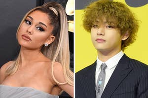 Ariana grande and V from BTS