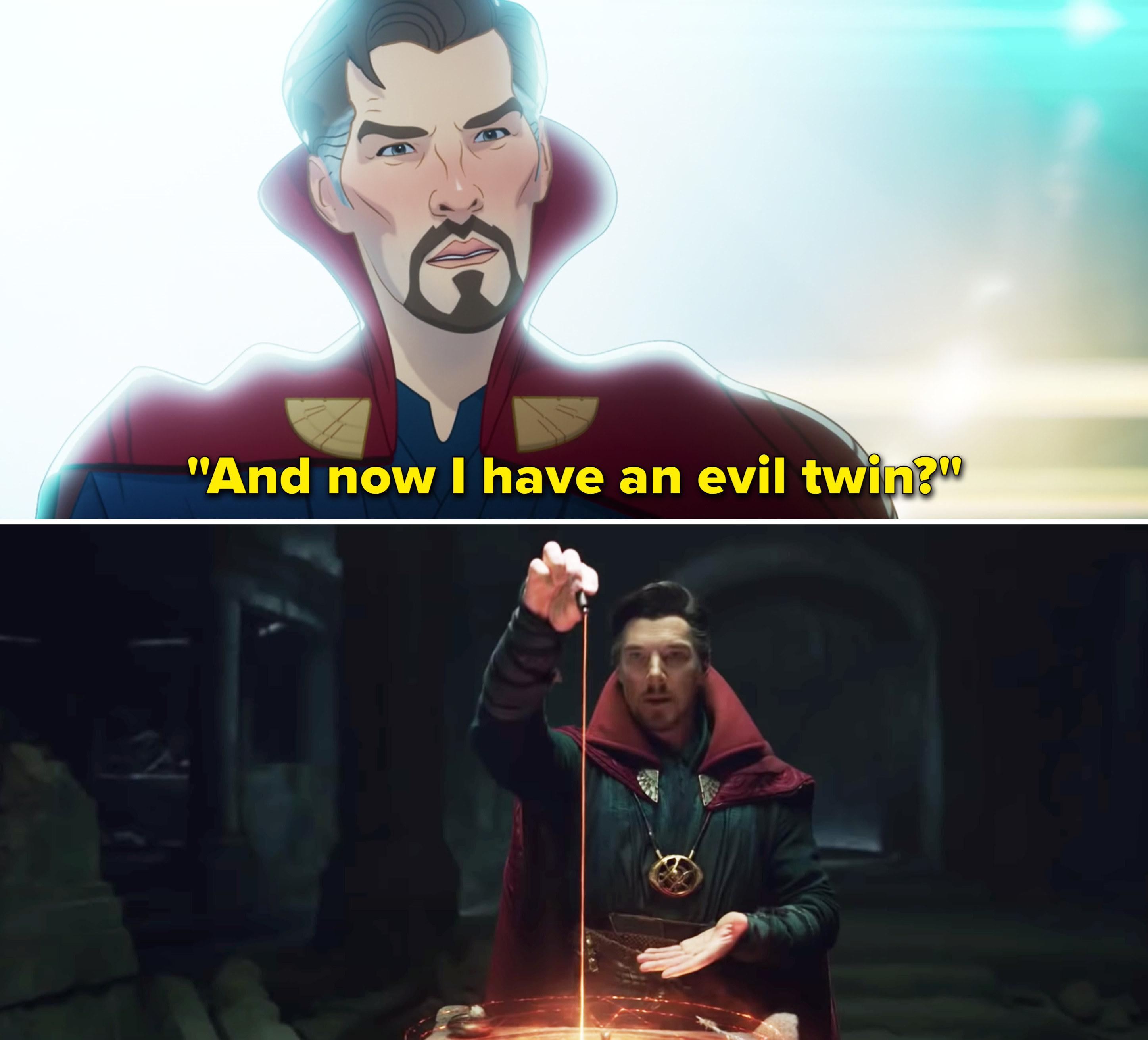 Stephen saying, &quot;And now I have an evil twin&quot;