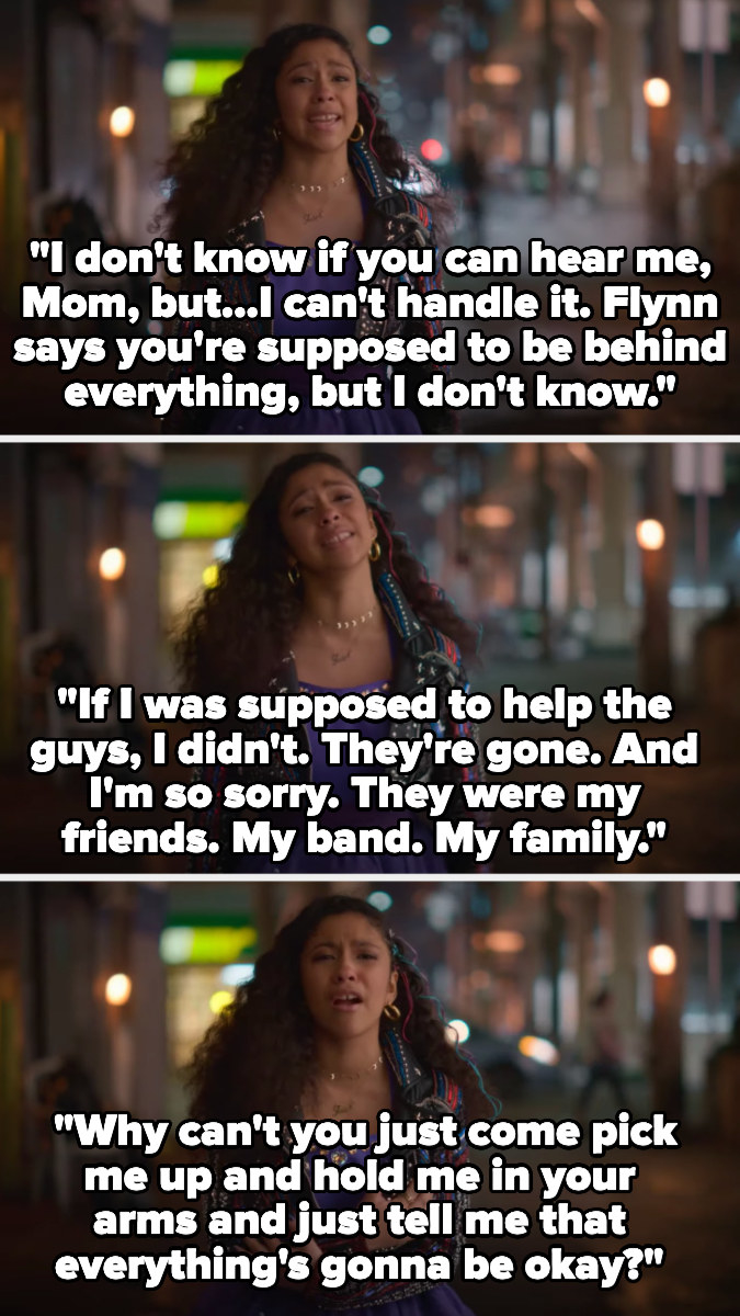 &quot;I don&#x27;t know if you can hear me mom but, I can&#x27;t handle it....If I was supposed to help the guys, I didn&#x27;t. They&#x27;re gone and I&#x27;m so sorry. They were my friends. My band. My family...why can&#x27;t you just come pick me up and hold me in your arms...?&quot;