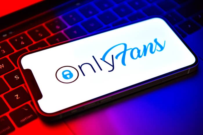 An OnlyFans logo seen displayed on a smartphone