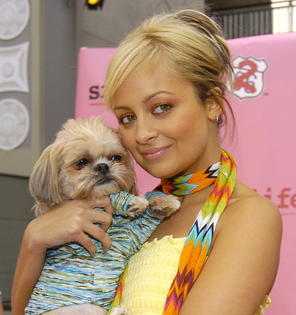 Nicole Richie and her dog Honey Child during &quot;The Simple Life 2&quot;