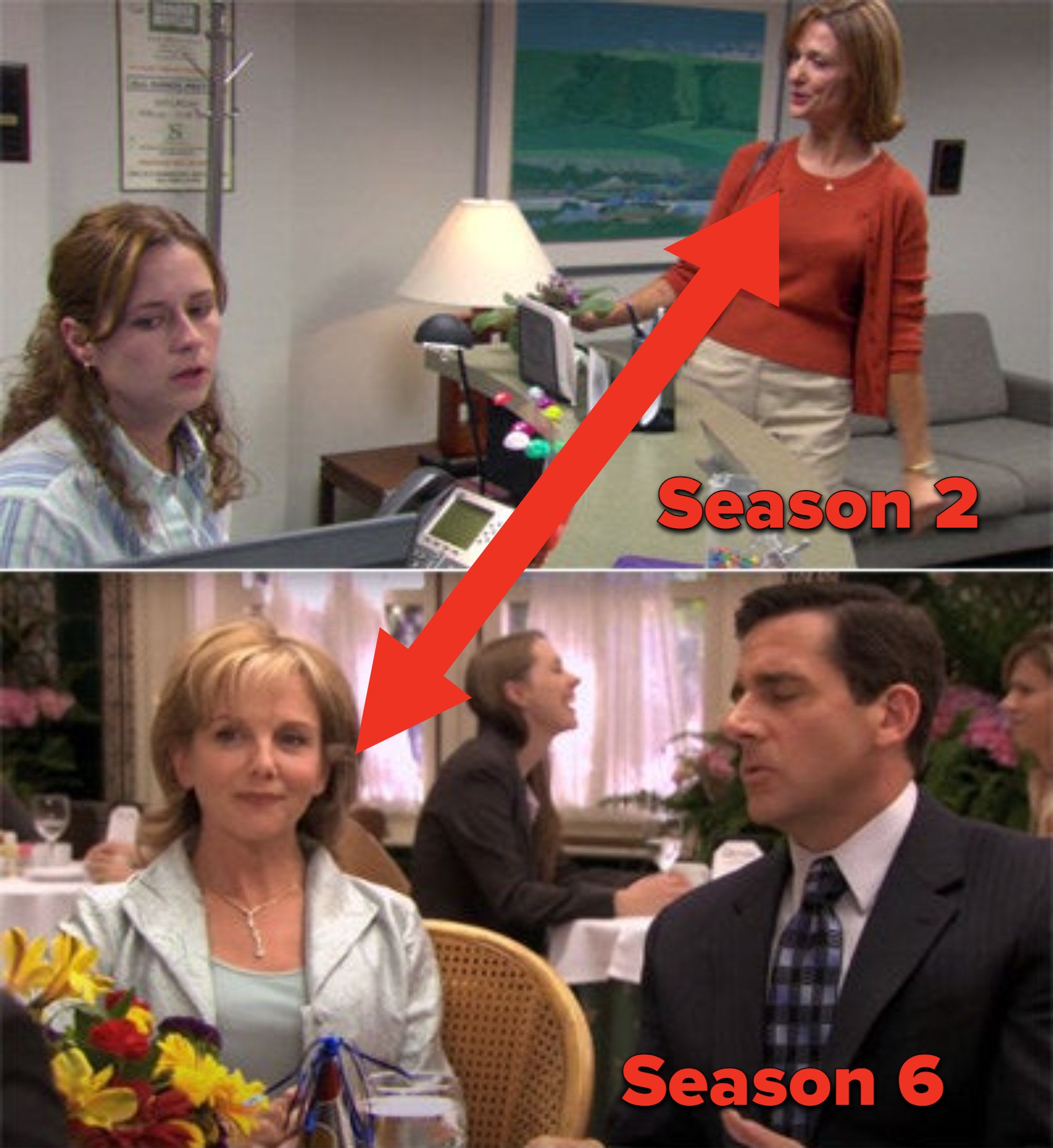 Pam&#x27;s mom in seasons 2 and 6 played by different actors