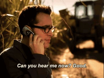 GIF of Verizon guy saying &quot;Can you hear me now? Good&quot;