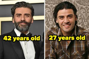 Oscar Isaac at 42 years old and at 27 years old