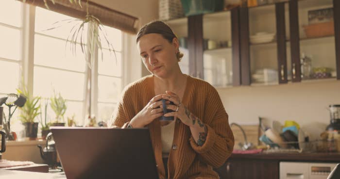 Woman working in her kitchen