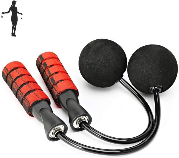 The jump &quot;rope&quot; which is handles connected to two weighted balls rather than a full cord