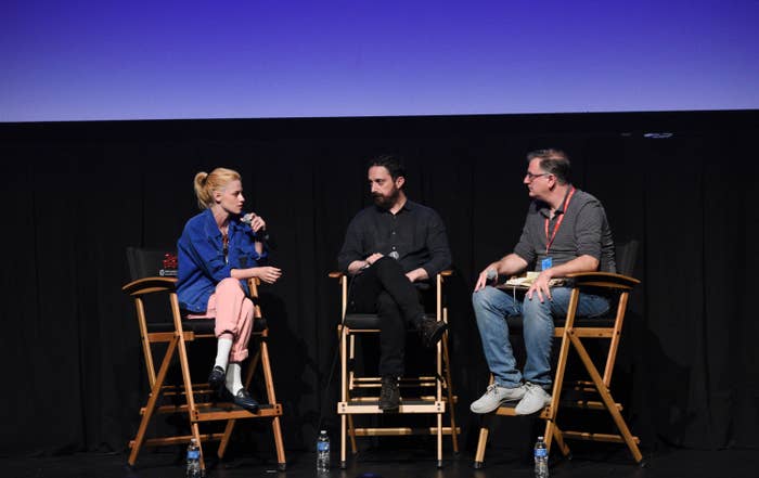 Kristen speaking during a panel discussion