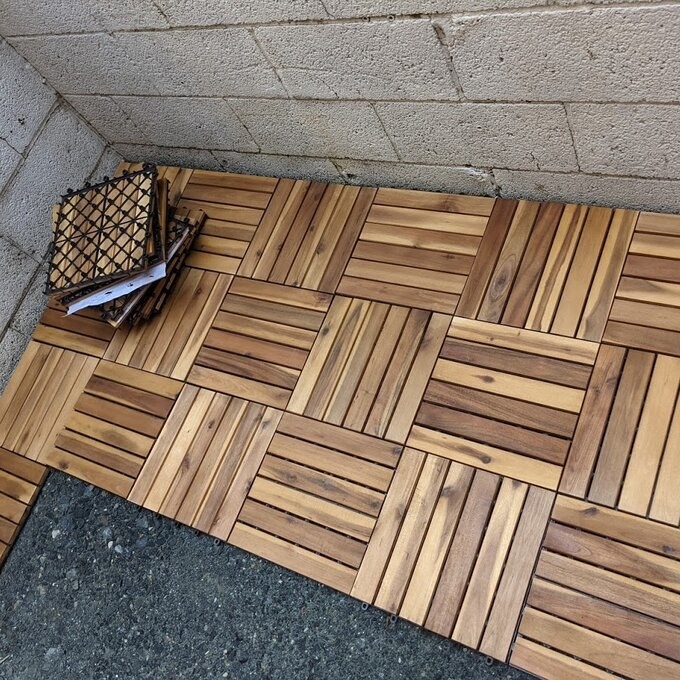 Reviewer&#x27;s photo of the deck tiles