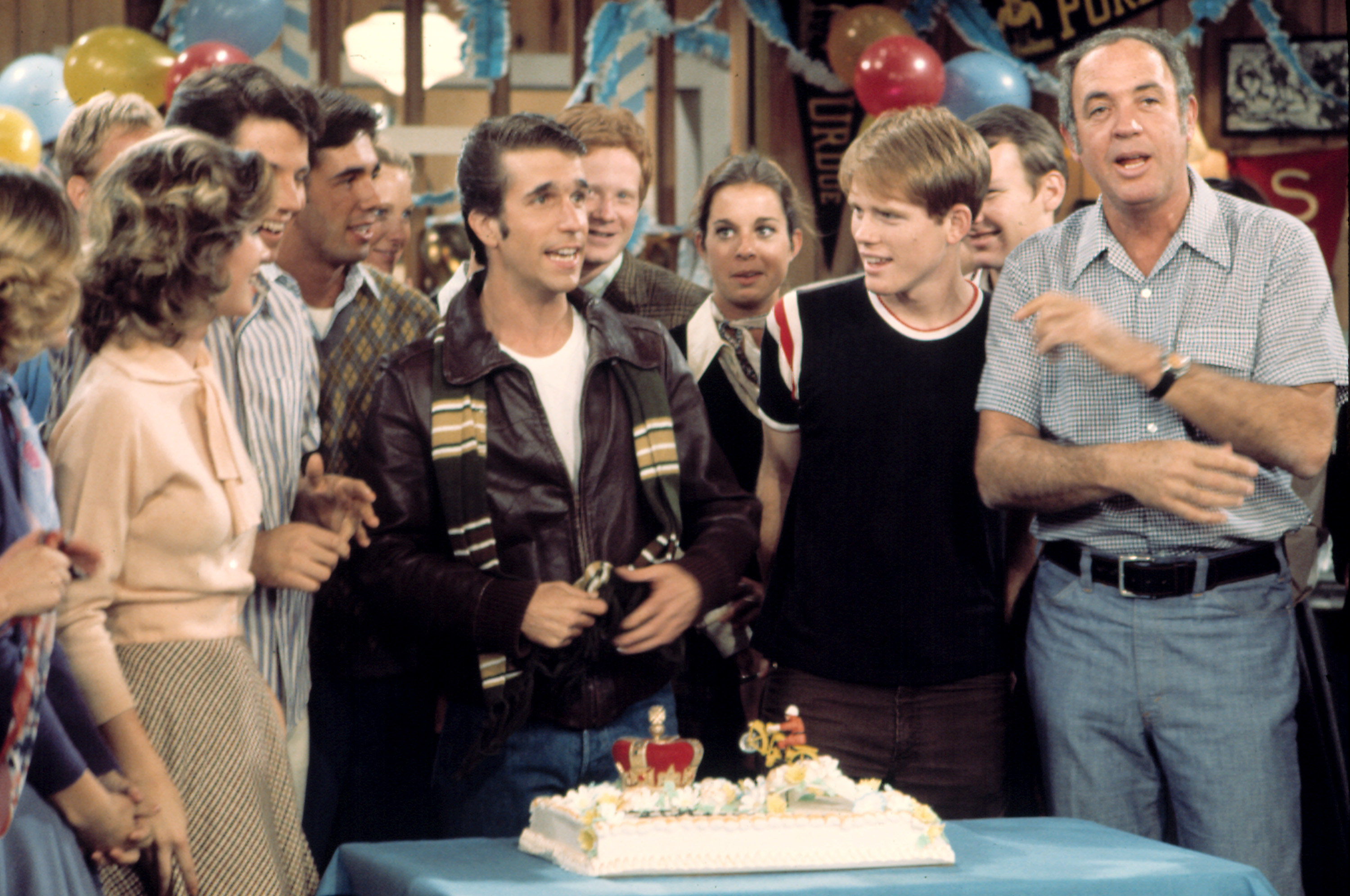 The Fonz celebrating a birthday on &quot;Happy Days&quot;