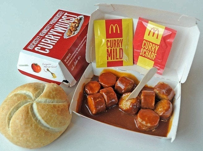 Currywurst from German McDonald&#x27;s.