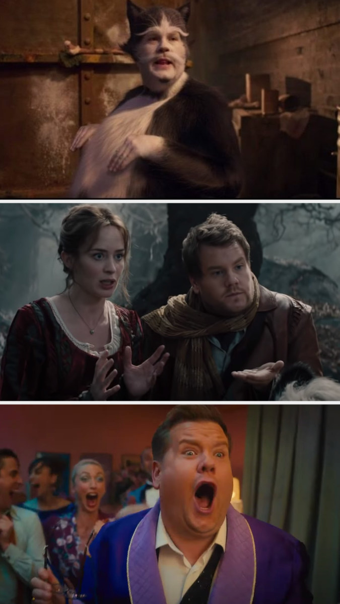 Corden in &quot;Cats,&quot; &quot;Into the Woods,&quot; and &quot;The Prom&quot;