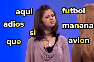 Alex Russo looking confused at Spanish words