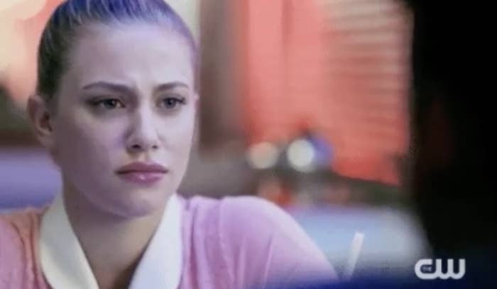 Betty from "Riverdale" looking taken aback