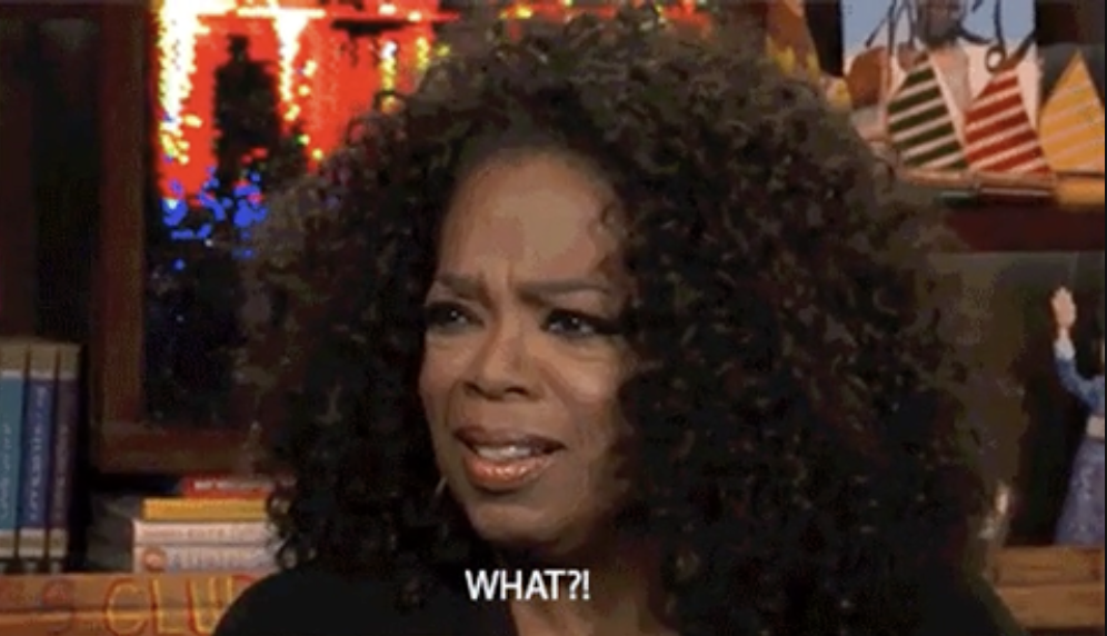 Oprah looking appalled on &quot;Watch What Happens Live with Andy Cohen&quot;