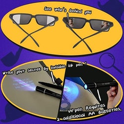 Sunglasses and flashlight from kit