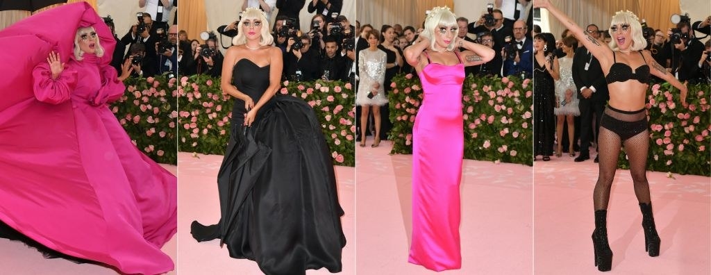 Lady Gaga arriving at the Met Gala carpet