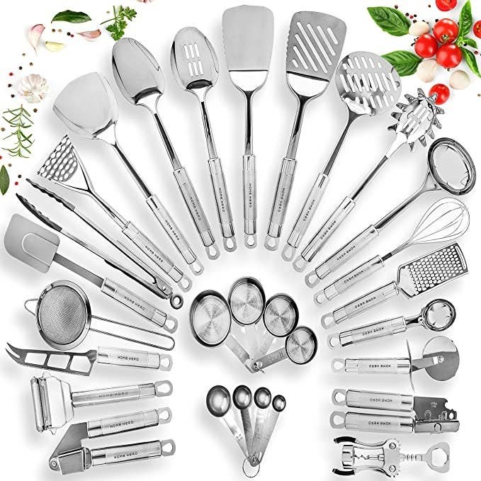 Knife Set With Acrylic Stand Stainless Steel - 6 Piece - Cutlery Set For  Cutting & Carving Great for Use in Cooking at Home And Commercial Kitchen -  By Kitch N Wares 