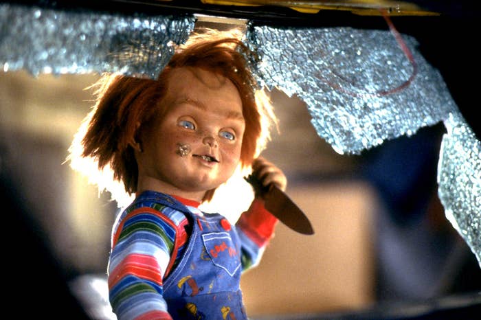 Chucky the doll holding a knife