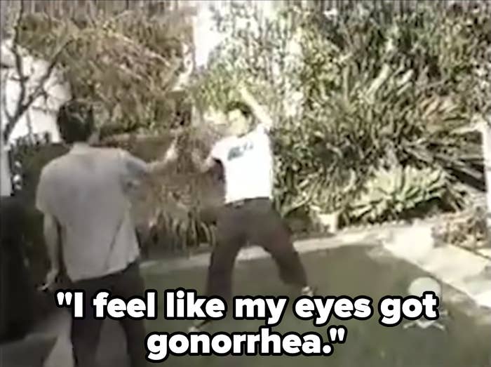 Knoxville says he feels like my eyes got gonorrhea following being sprayed with pepper spray