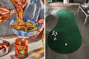 chili crisp sauce / an at-home putting green