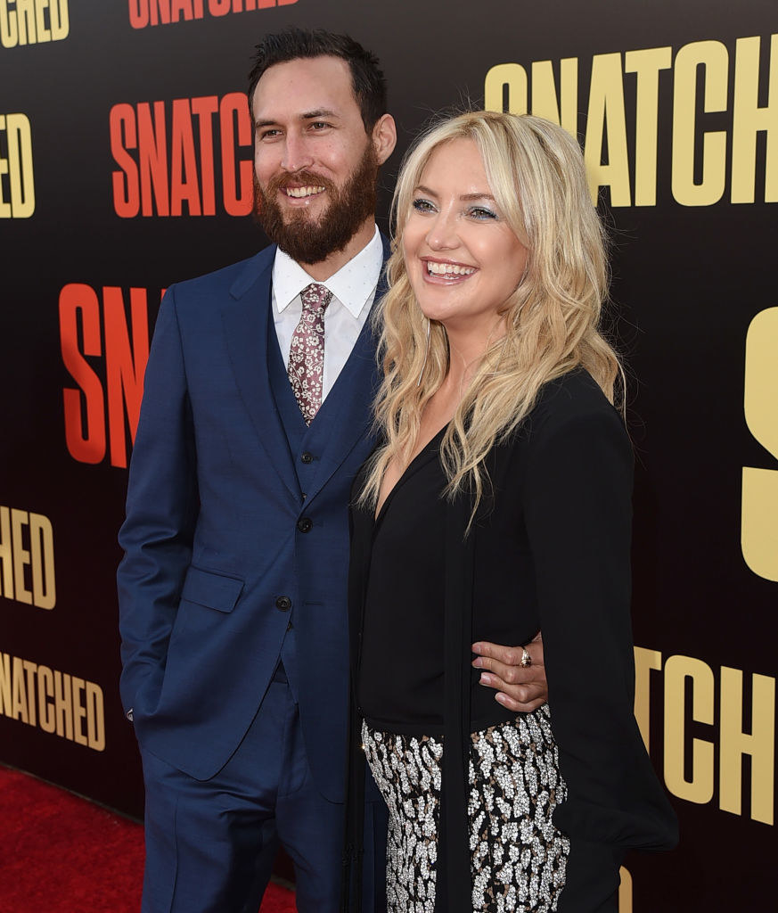 Danny Fujikawa (L) and actor Kate Hudson attend the premiere of 20th Century Fox&#x27;s &quot;Snatched&quot;