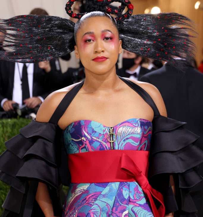 Co-chair Naomi Osaka attends The 2021 Met Gala Celebrating In America: A Lexicon Of Fashion