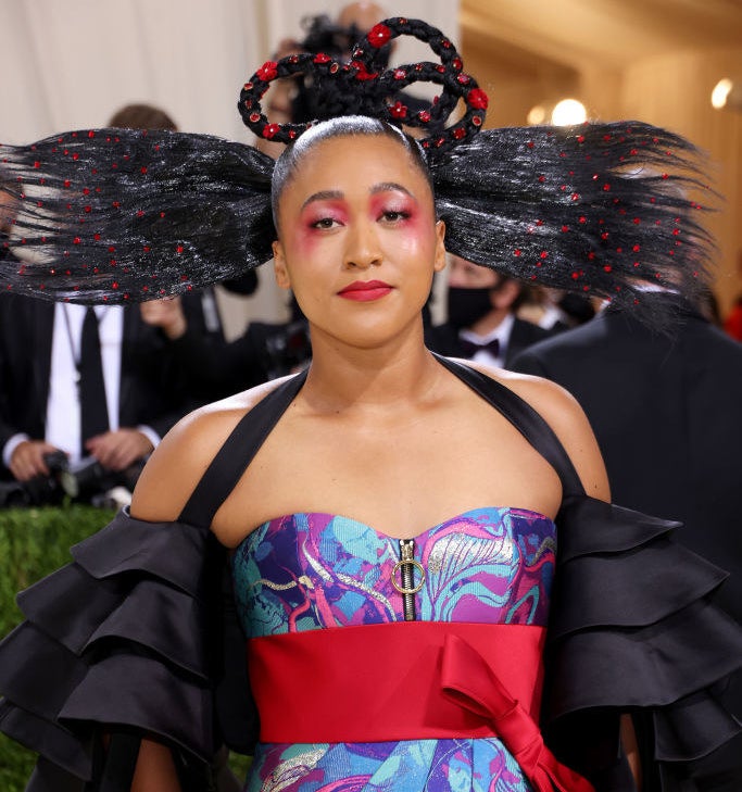 Co-chair Naomi Osaka attends The 2021 Met Gala Celebrating In America: A Lexicon Of Fashion