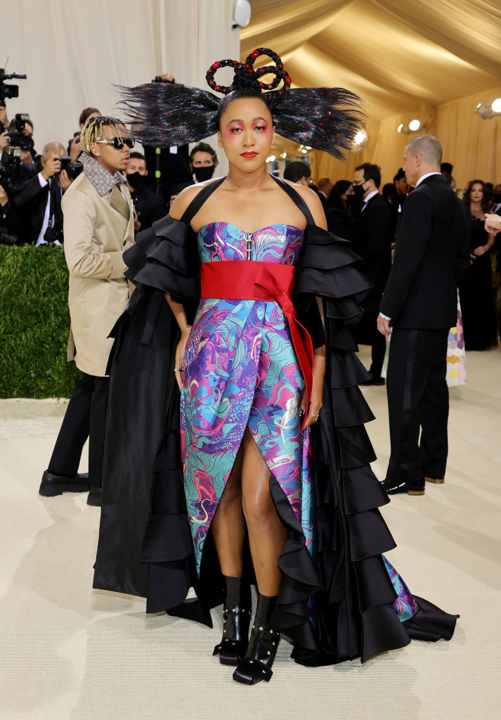 Naomi Osaka attends first Met Gala with boyfriend Cordae in custom