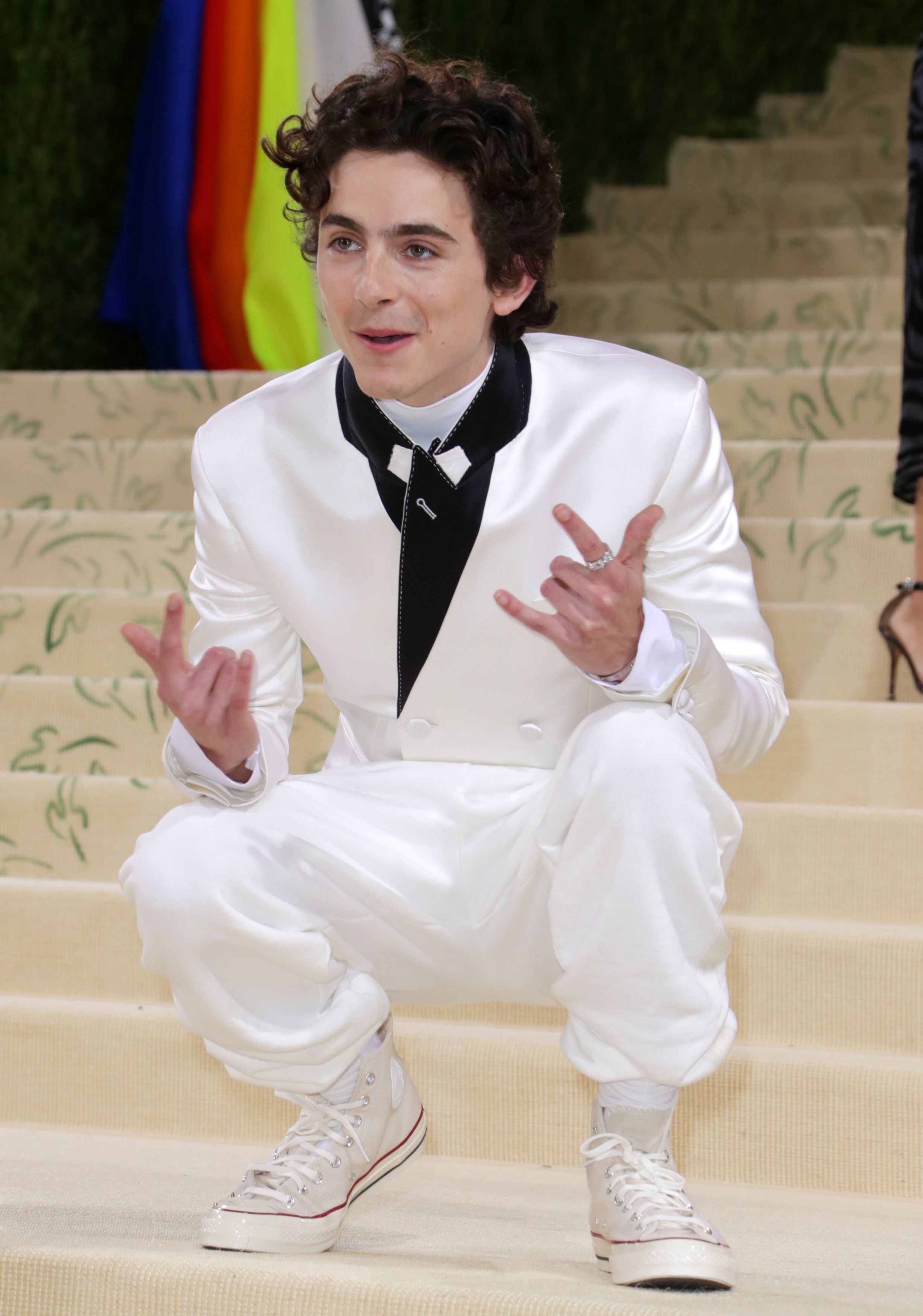 Timothée Chalamet White Converse And Suit Met Gala 2021