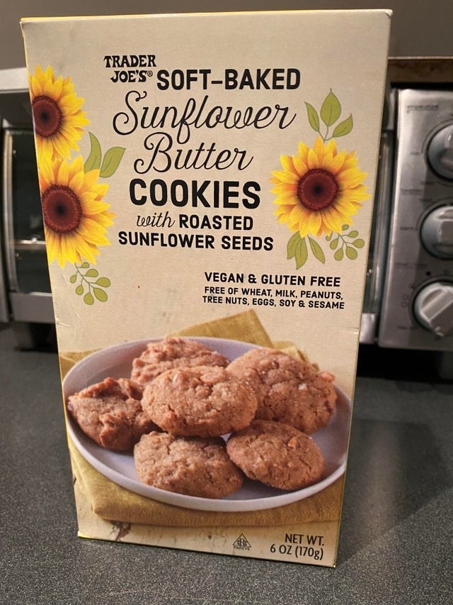 Soft-Baked Sunflower Butter Cookies with Roasted Sunflower Seeds