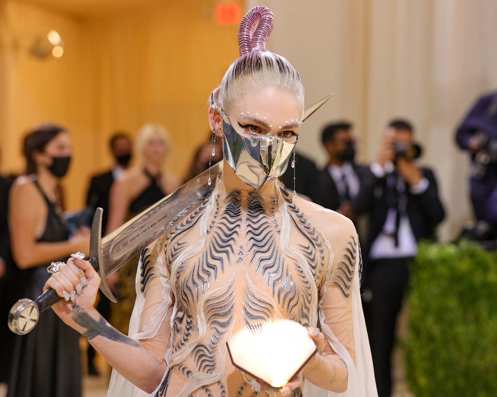 Grimes attends The 2021 Met Gala Celebrating In America: A Lexicon Of Fashion