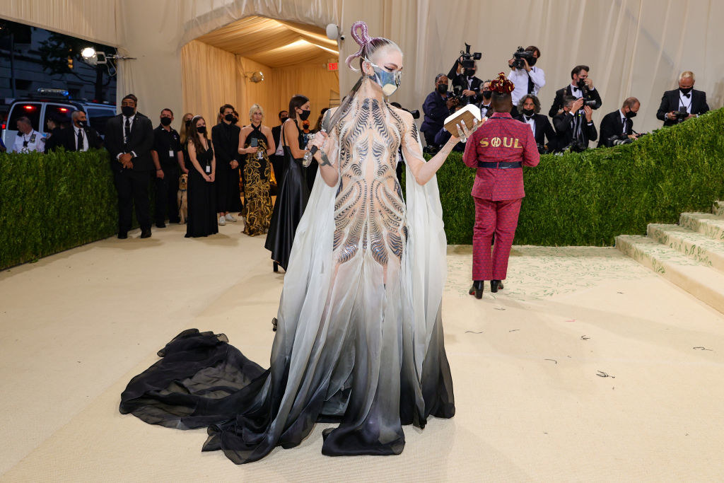 Grimes attends The 2021 Met Gala Celebrating In America: A Lexicon Of Fashion