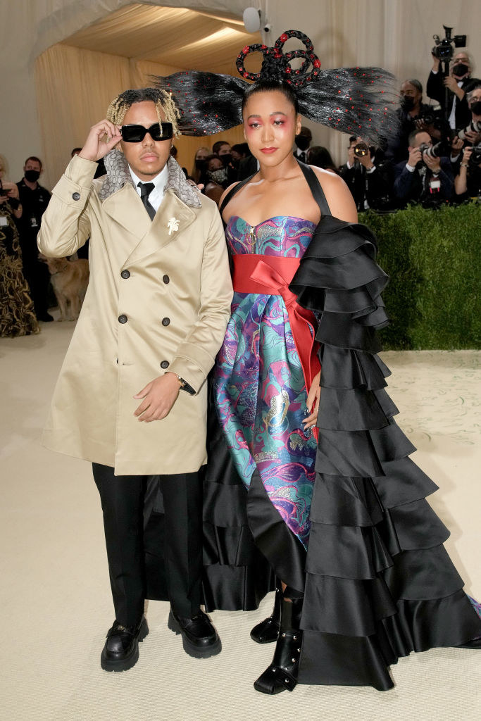 aomi Osaka (R) and Cordae Dunston attend The 2021 Met Gala Celebrating In America: A Lexicon Of Fashion