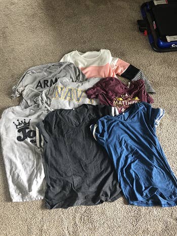 seven of a reviewer's shirts before being put in a packing cube