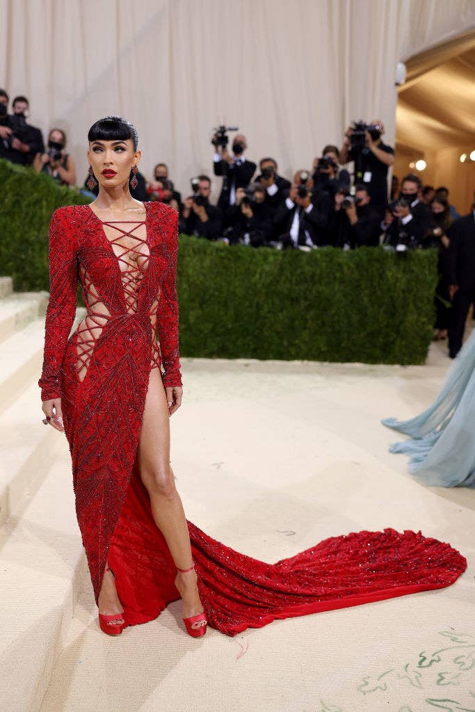 Megan Fox attends The 2021 Met Gala Celebrating In America: A Lexicon Of Fashion
