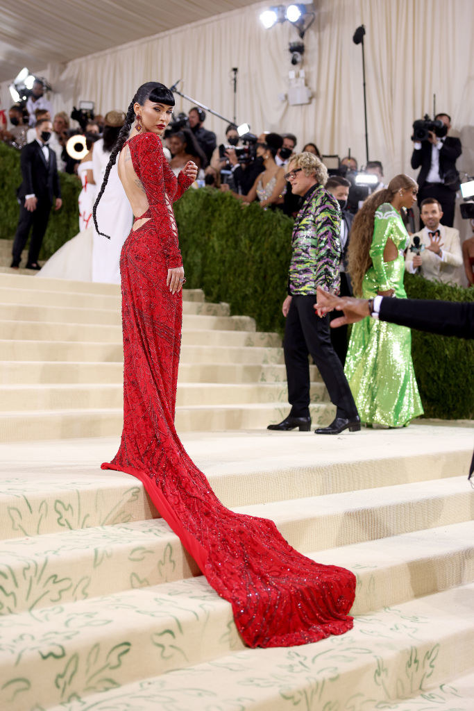 Megan Fox Attends 2021 Met Gala Without Machine Gun Kelly