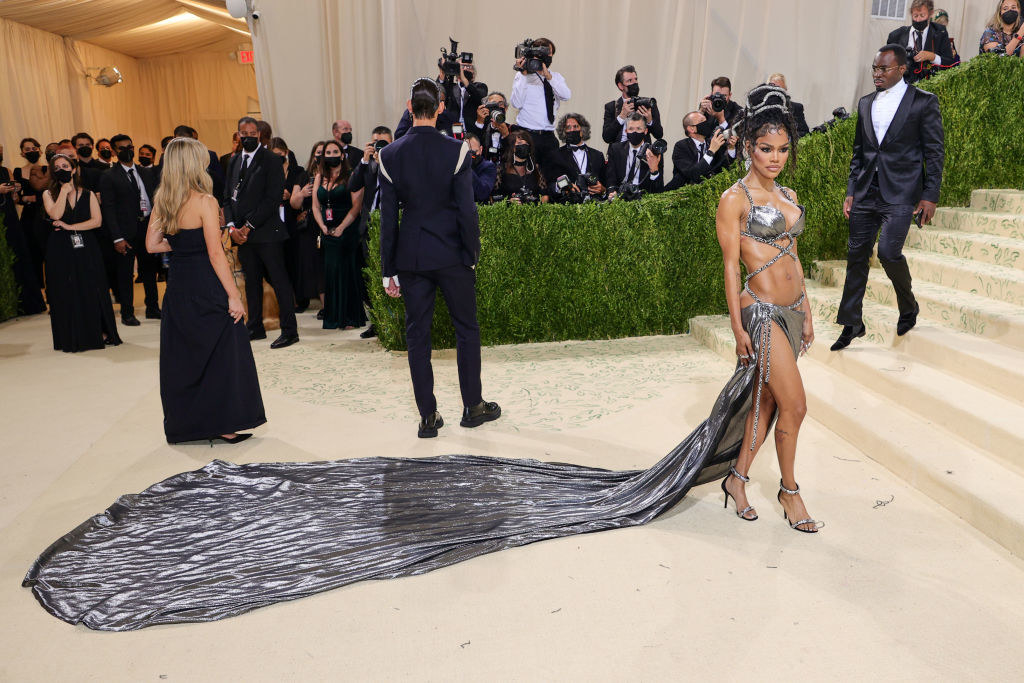 Teyana Taylor attends The 2021 Met Gala Celebrating In America: A Lexicon Of Fashion